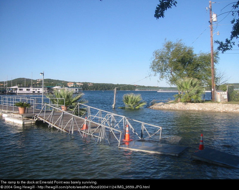 The ramp to the dock at Emerald Point was barely surviving.