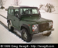 ...thanks to my Land Rover, which hardly noticed the snow.